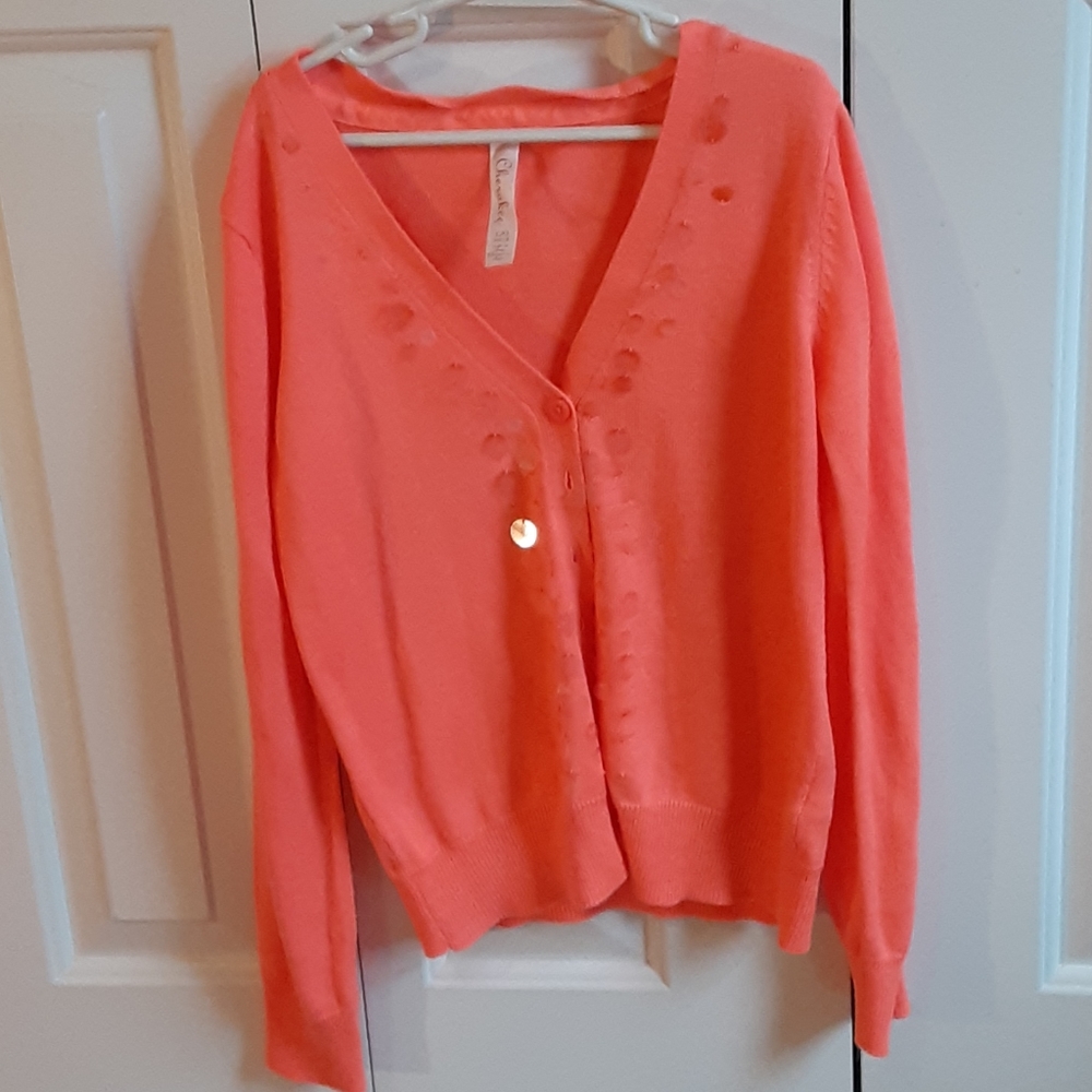 Bright Orange Cardigan